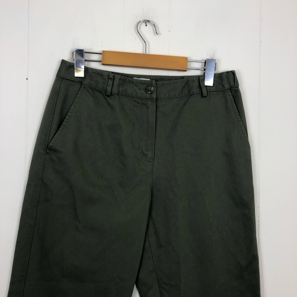 L.L. Bean Green Classic Fit Straight Leg Twill Pants Sz 6 - Picture 3 of 13